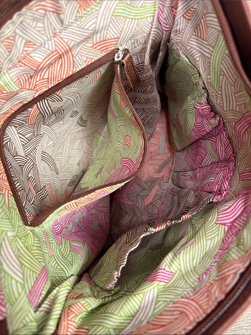 The Sak Brown Leather Convertible Backpack Crossbody Bag - Picture 5 of 14